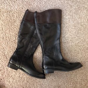 Nine West Black and Brown Riding Boots 10M